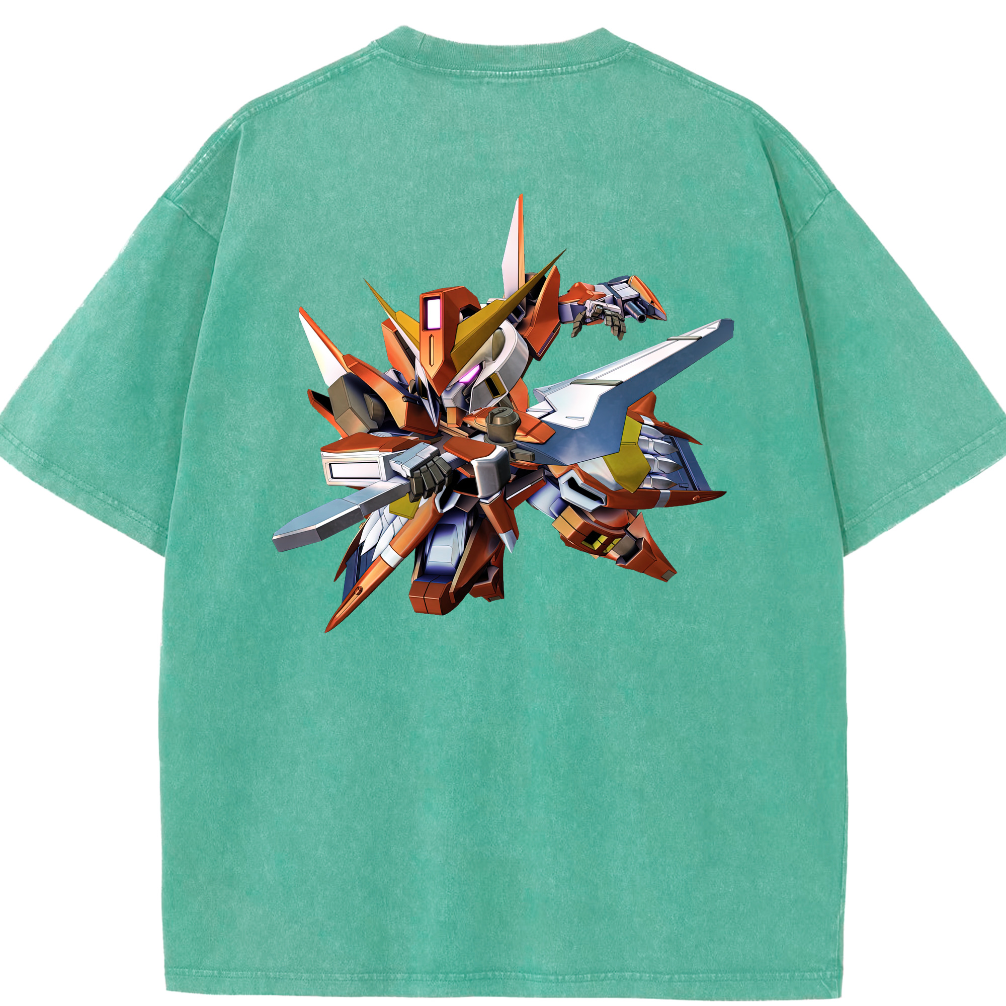 （画像用） 機動戦士ガンダム Mobile Suit Gundam 綿100% ヴィンテージ風 半袖Tシャツ（背面プリント）